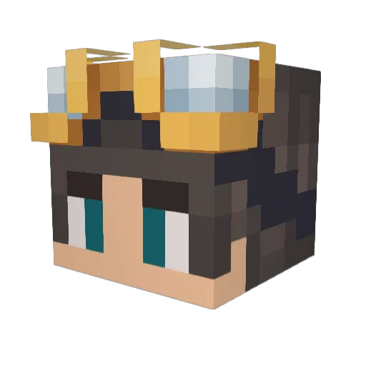 Makym Minecraft avatar head, 3D render