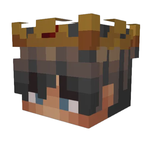 Mal0kAT Minecraft avatar head, 3D render