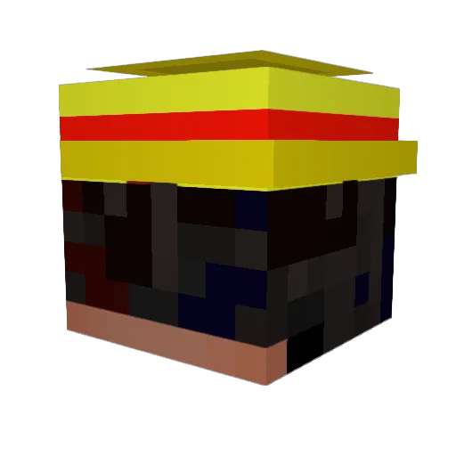 MalDLuffy Minecraft avatar head, 3D render
