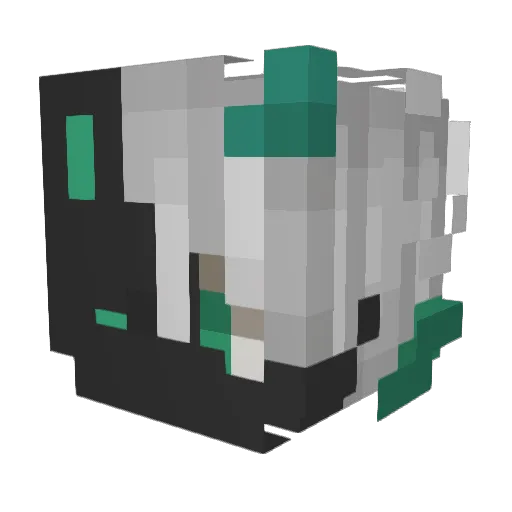 MalVerde03500 Minecraft avatar head, 3D render