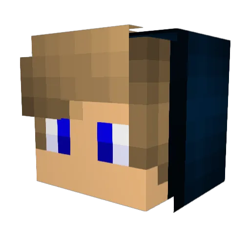 Mal_AkImOz Minecraft avatar head, 3D render