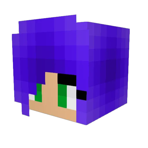Mal_Bertha26 Minecraft avatar head, 3D render
