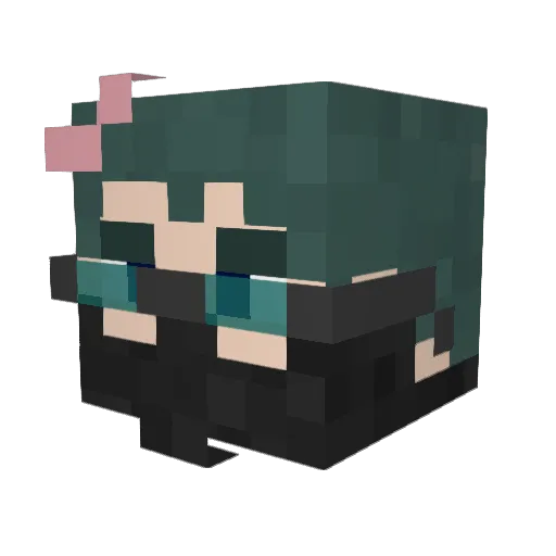 Mal_IjnnAh Minecraft avatar head, 3D render