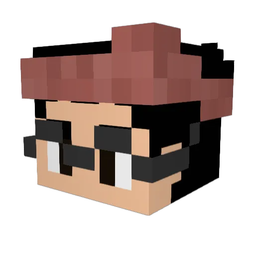 Mal_Morset Minecraft avatar head, 3D render