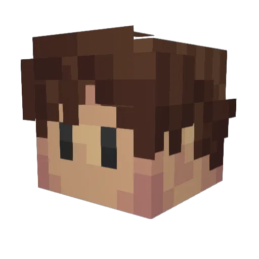 MalaPumpica Minecraft avatar head, 3D render
