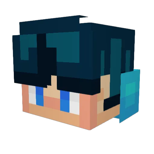 Malabu07 Minecraft avatar head, 3D render