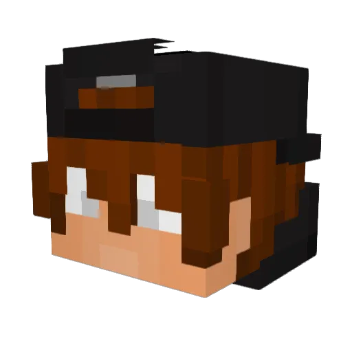 Malacco_ Minecraft avatar head, 3D render
