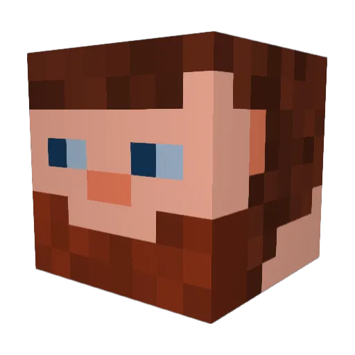 Malachris Minecraft avatar head, 3D render