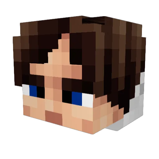 Malacueca Minecraft avatar head, 3D render