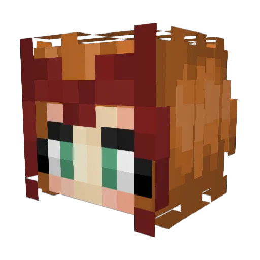 MaladaptiveMoon Minecraft avatar head, 3D render