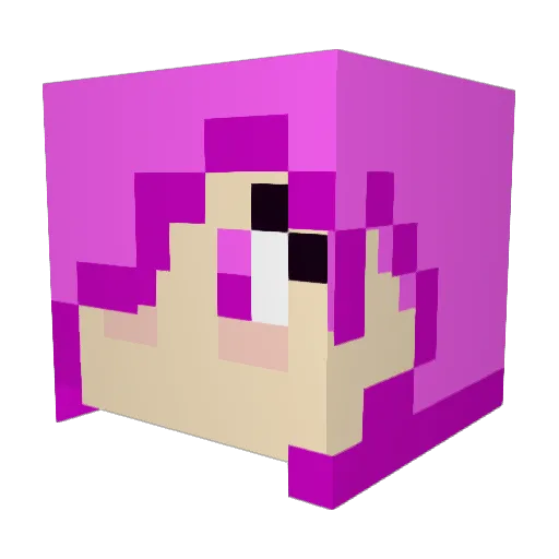 MalafrTM Minecraft avatar head, 3D render