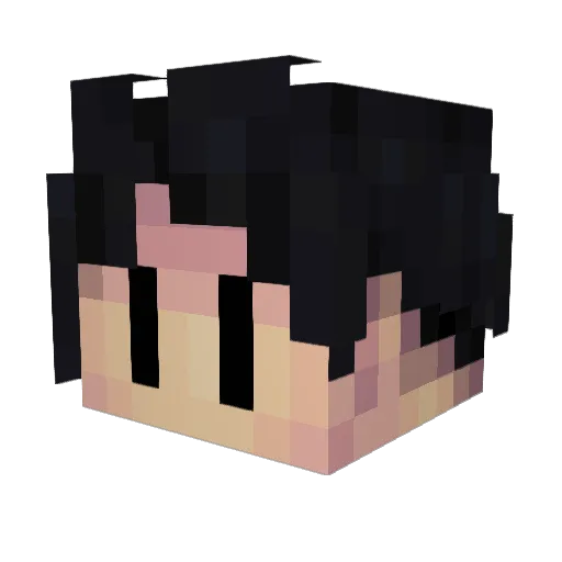 Malagepeter Minecraft avatar head, 3D render