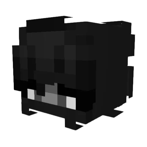 Malagudie Minecraft avatar head, 3D render