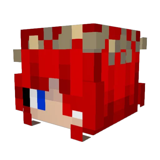 MalaiaC Minecraft avatar head, 3D render