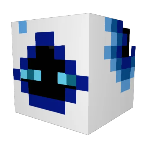 Malakhim Minecraft avatar head, 3D render