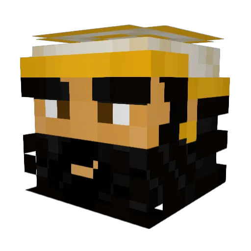 Malakhor9 Minecraft avatar head, 3D render