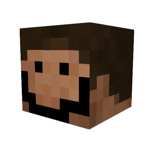 Malamas_ok Minecraft avatar head, 3D render