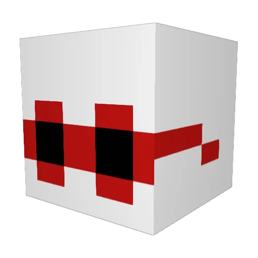Malamente Minecraft avatar head, 3D render