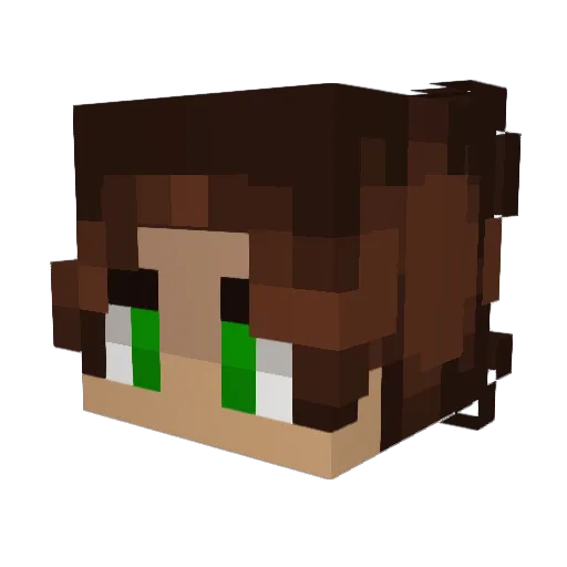 MalarEmpress Minecraft avatar head, 3D render