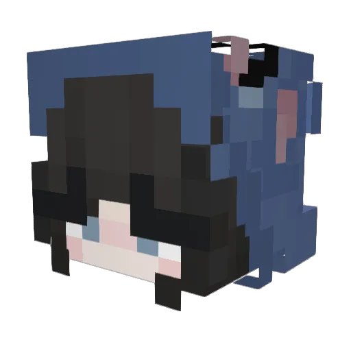 MalarQa Minecraft avatar head, 3D render
