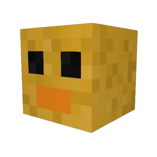 MalardMan Minecraft avatar head, 3D render