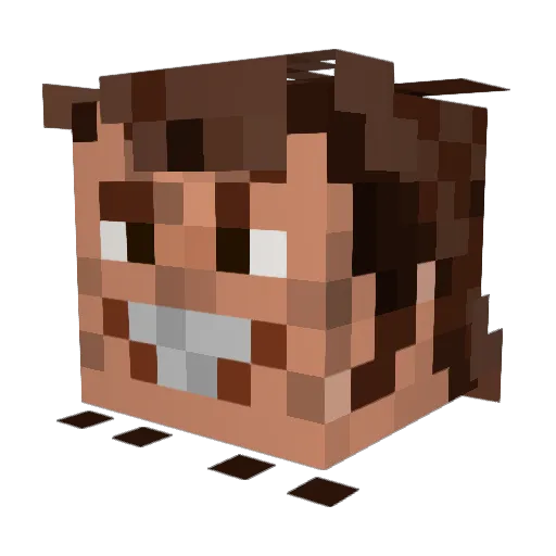 Malare Minecraft avatar head, 3D render