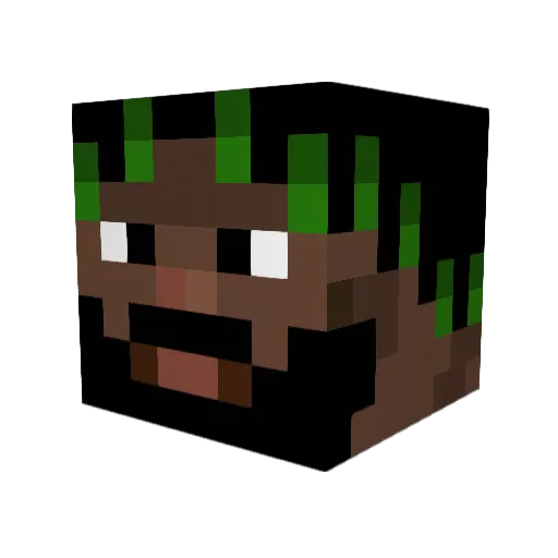 Malariousz Minecraft avatar head, 3D render