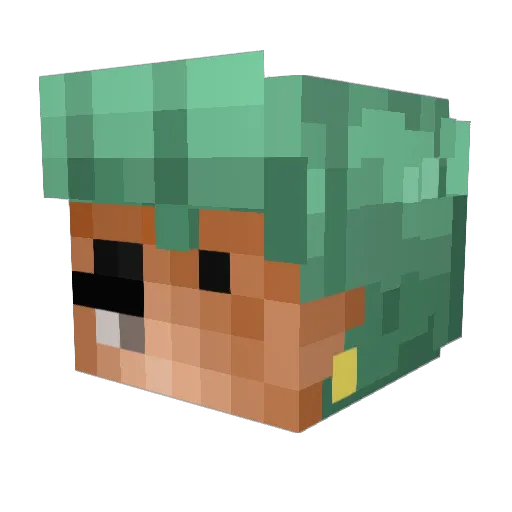 Malasorte9 Minecraft avatar head, 3D render