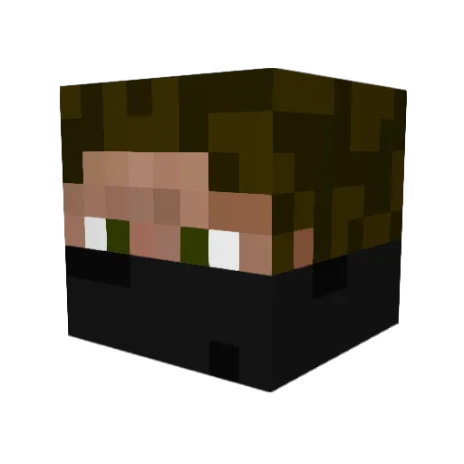 Malattia Minecraft avatar head, 3D render
