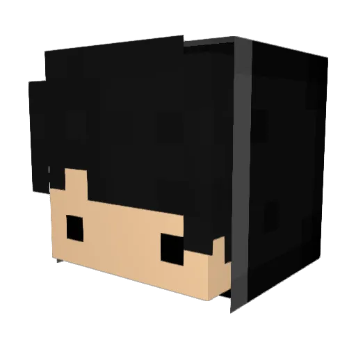 Malaug Minecraft avatar head, 3D render