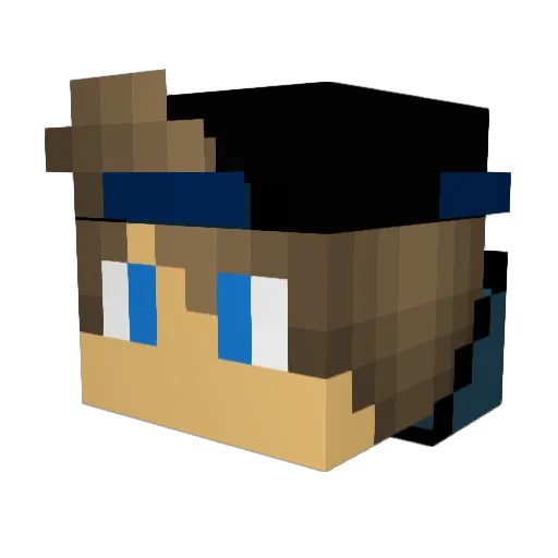 Malaver11 Minecraft avatar head, 3D render