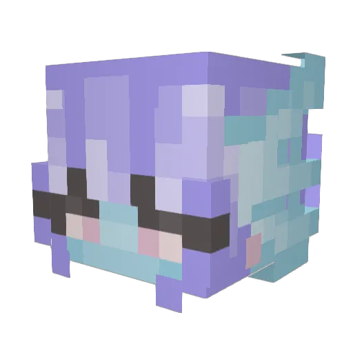 Malavyi Minecraft avatar head, 3D render