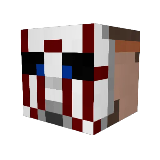 Malaymoira Minecraft avatar head, 3D render