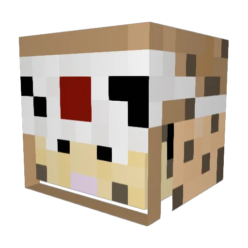 MalbaTahan Minecraft avatar head, 3D render