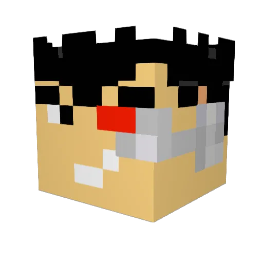 Malchazar Minecraft avatar head, 3D render