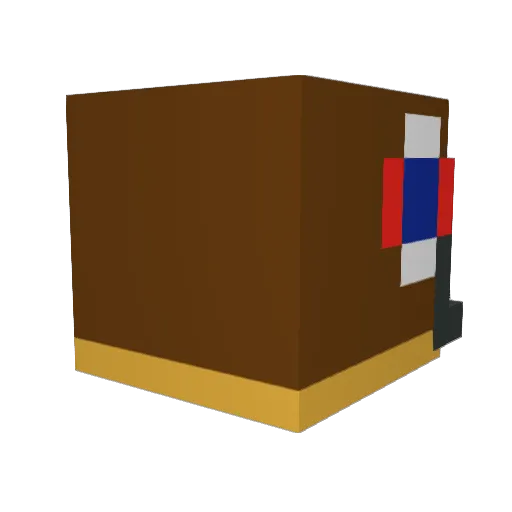 Malchusater Minecraft avatar head, 3D render