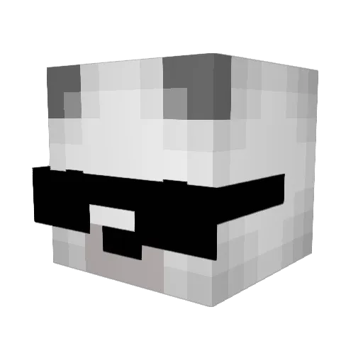 Mald0o Minecraft avatar head, 3D render