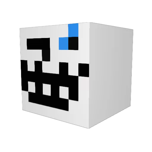 MaldCauseBald Minecraft avatar head, 3D render