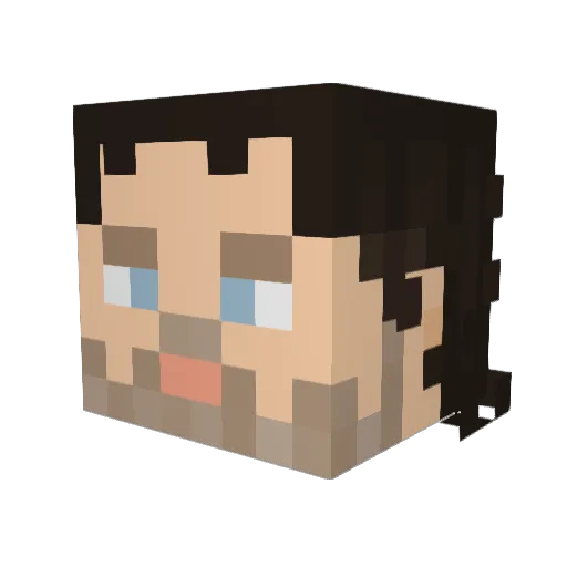 Maldadi Minecraft avatar head, 3D render