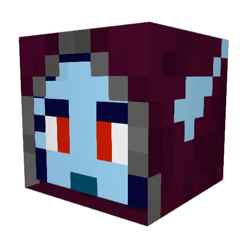 MaldeWalde Minecraft avatar head, 3D render