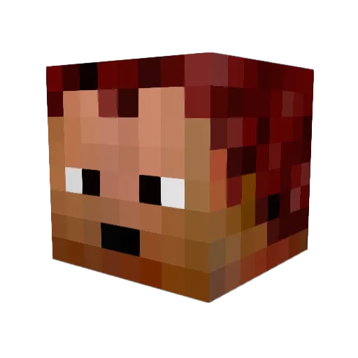 Maldevor Minecraft avatar head, 3D render