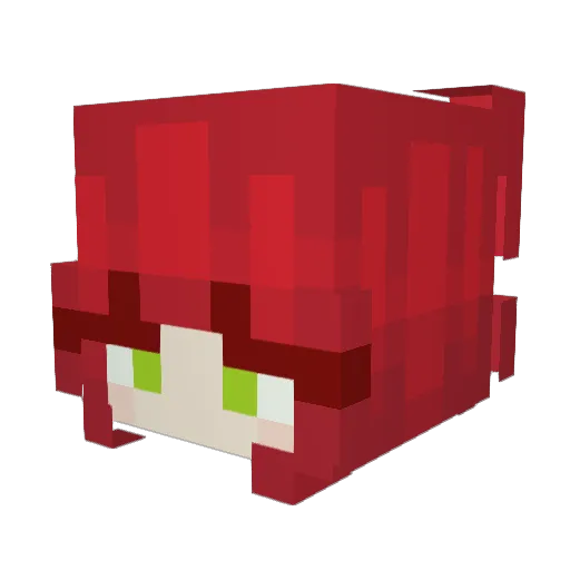 MalditaS2 Minecraft avatar head, 3D render