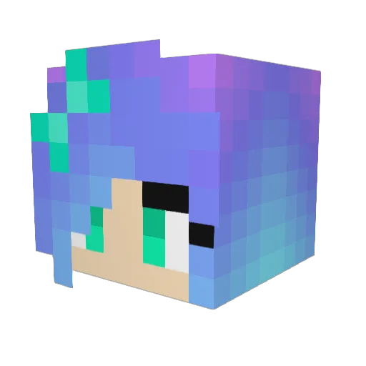 MaldivesInc Minecraft avatar head, 3D render