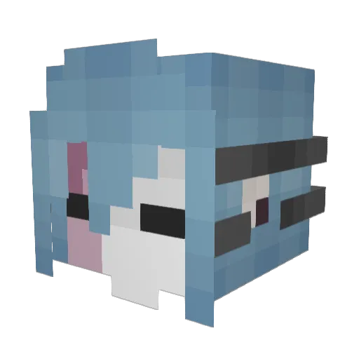 Maldras Minecraft avatar head, 3D render