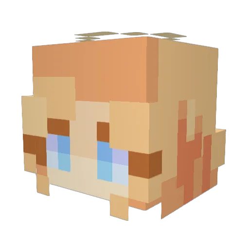 Maldrik Minecraft avatar head, 3D render