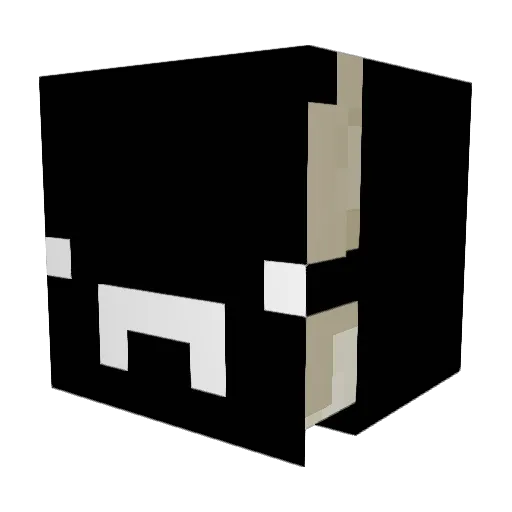 Male2300 Minecraft avatar head, 3D render