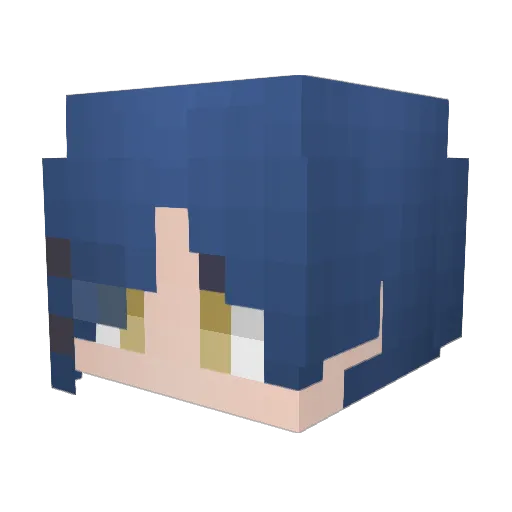 MaleKnight Minecraft avatar head, 3D render