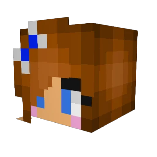 MaleParadise Minecraft avatar head, 3D render