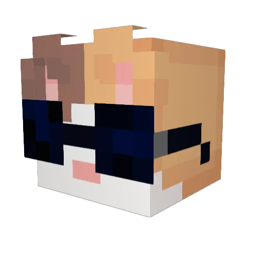 MaleahTheMango Minecraft avatar head, 3D render