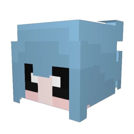 Malebii Minecraft avatar head, 3D render